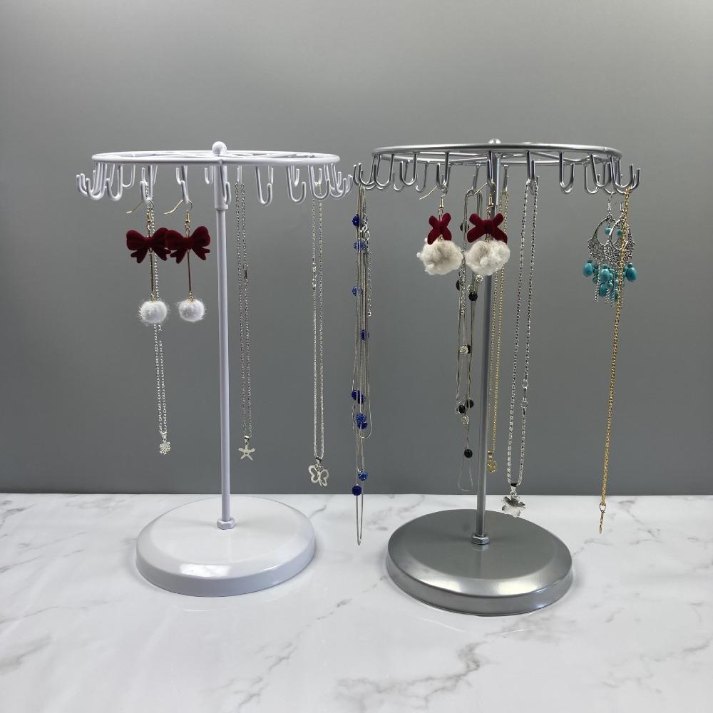 Rotating Jewlery Display Stand Iron Art Bracelets Display Rack Metal Necklace Holder  Earring