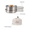 Camping Pan Portable Outdoor Pot Cooking Pan Stainless Steel Foldable Handle with Storage Bag Outdoor Hiking Cookware Kit