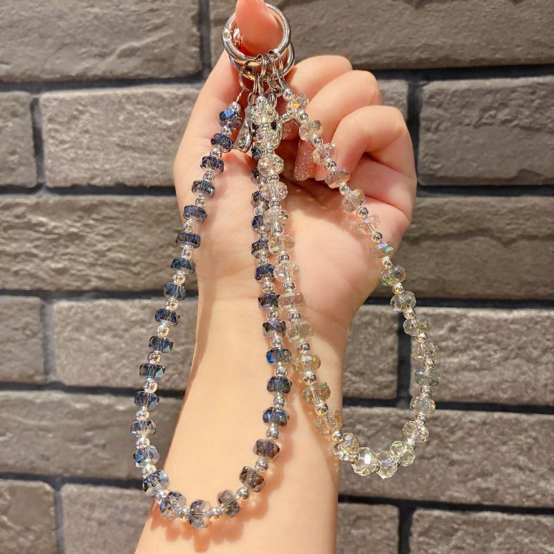 1 Piece Hand-Beaded Wrist Chain Mobile Phone Lanyard High-End Luxury Short Water Drop  Hanging Chain Hand-Held Pendant