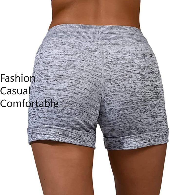 Women Lounge Running Shorts Drawstring Yoga Short Pants High Waist Gym Tracksuit Bottoms Loungewear