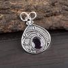 African Amethyst Gemstone Pendant, 935 Sterling Silver, Handmade Gorgeous Silver Pendant For Thanksgiving Gift