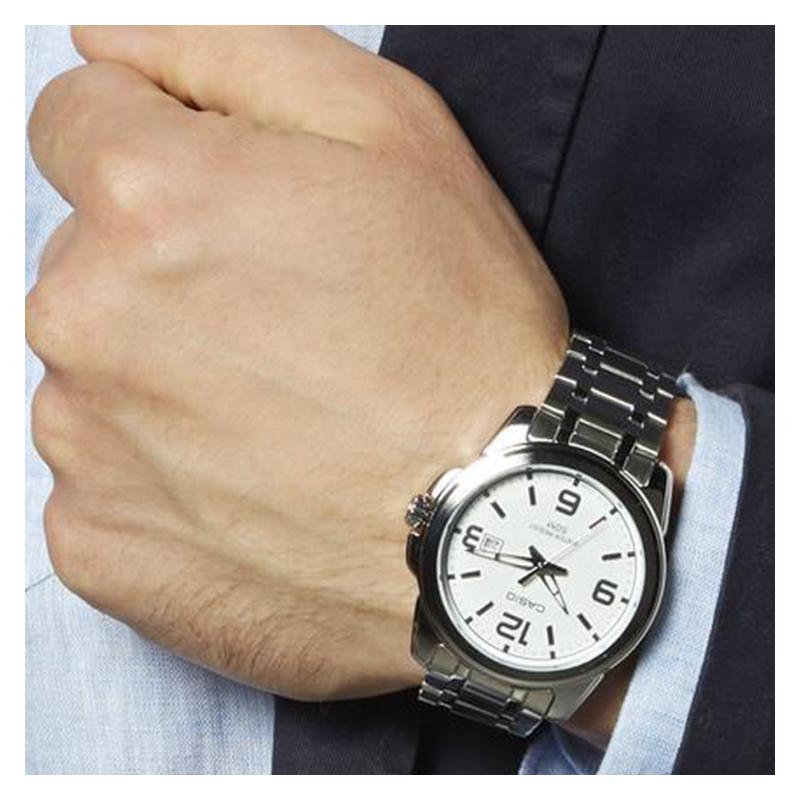 Casio STANDARD Series STANDARD Series 50 Meters Waterproof Quartz Movement Stainless Steel Strap Japanese and Korean Watch Men's Watch MTP-1314D-7A