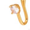 Nose -Shaped Punk Tiny Charm Clamp Ring Stud for Jewelry