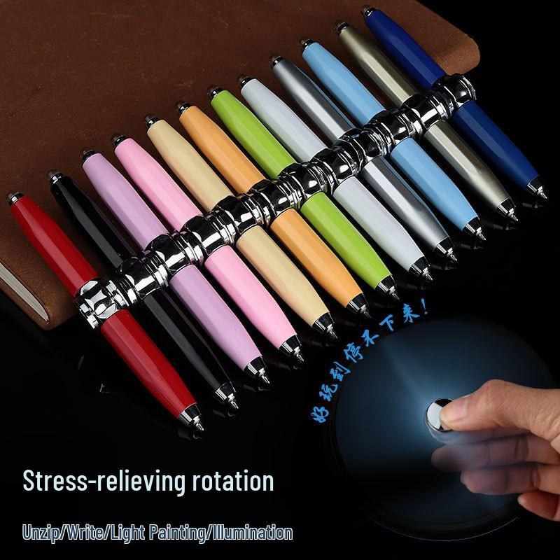 LED Luminous Multi-Functional Spinning Pen: Creative Fidget Spinner & Decompression Tool