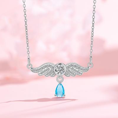 Original Angel Wings Necklace Women's Light Luxury Temperament Niche Fairy Fluttering Stainless Steel Clavicle Chain