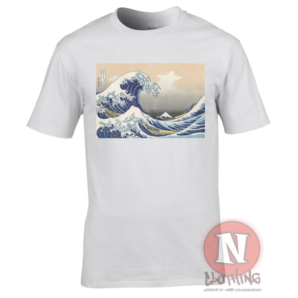 La Gran Onda Camiseta Hokusai Estética Arte Clásico Japonés