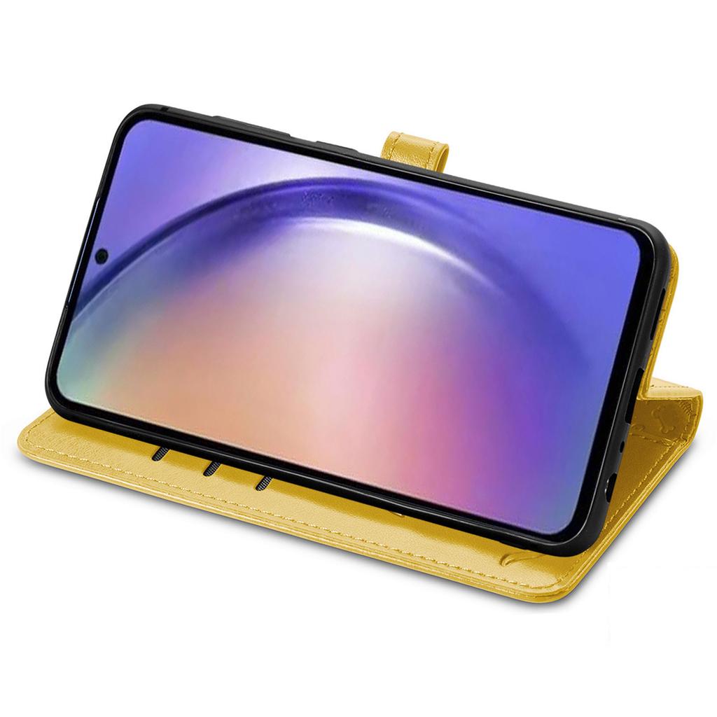 Für Samsung Galaxy A55 5G Magnetische Handyhülle Leder Sturzsichere Abdeckung mit Handschlaufe