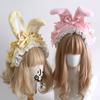 Original Multi-color Lolita Cute Rabbit Ear Headband Polka Dot Bow Rabbit Kc Cute Rabbit Headband Hairpin Hair Accessories