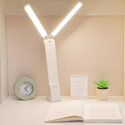 SEKIDAR LED Desk Light, Rechargeable, 4000mAh Large Capacity, Foldable, 3 Color Temperature Settings + Stepless Dimming, Compact Cordless Desk Light,