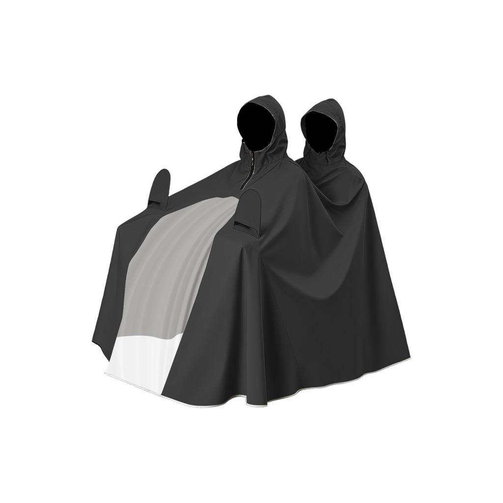 Electric Bike Rain Poncho Double Rider Extra Large Thickened Full Body Waterproof Raincoat Cover Suitable for Scooter and Motorcycle Riding