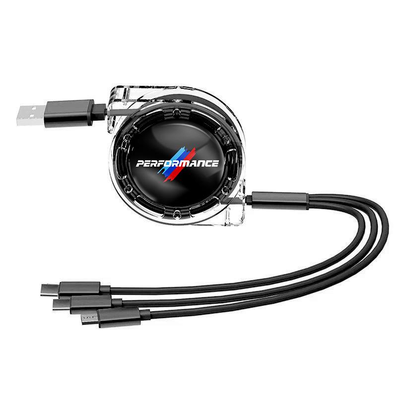 

Car 3 In 1 Fast Charging Cable Type C Micro USB Charger Wire For BMW X1 X2 X3 X5 X6 X7 E70 E46 E90 E92 E60 E39 E36 E87 E53 E91