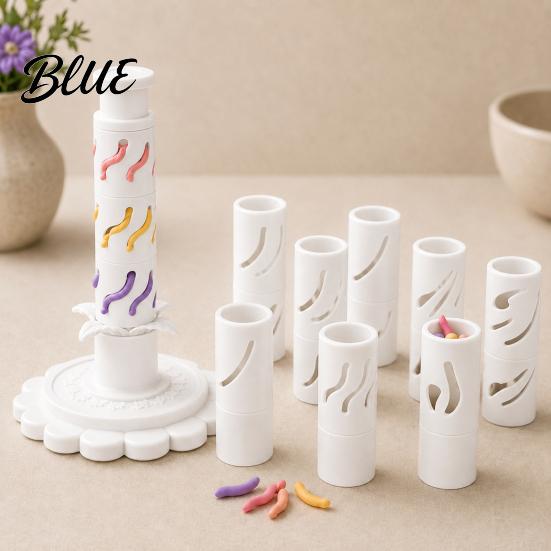 Pottery Flower Molds 9 Sleeve Bloom Shaping Maker Modular Clay Tool with Patterns 3D Printed DIY Stackable Press Molding
