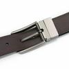 Men's Double-Sided Genuine Leather Belt with Rotating Pin Buckle - Business Casual Style
