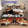Attack Titans Print 3Pcs Bedding Setduvet Cover With 2 Bedropillowcase Home Birthday Gift