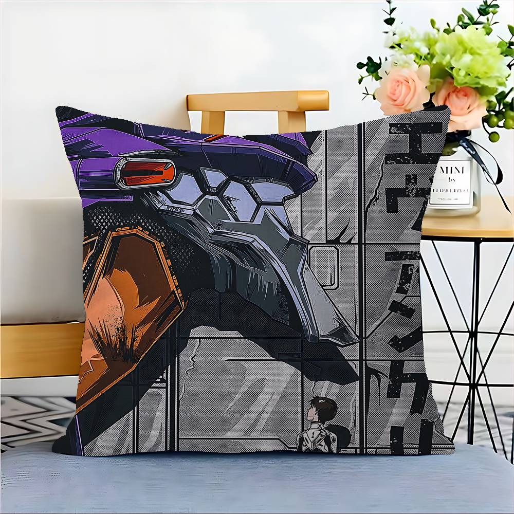 

Аниме Наволочка для подушки E-Евангелионы Обивка Диванная подушка Домашний декор Наволочка 12x12Inch