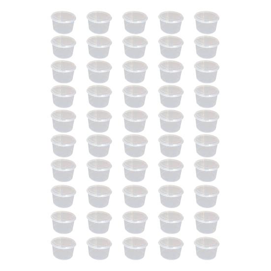 

Yousheng 50Pcs Condiment Container with Lids Double Compartment Snack Containers Reusable Snack And Dip Container for Meal Prep Work Picnic Travel 50pcs A