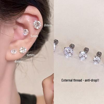 Super Shiny Zircon Earrings - Small, Exquisite, and Luxurious for Women