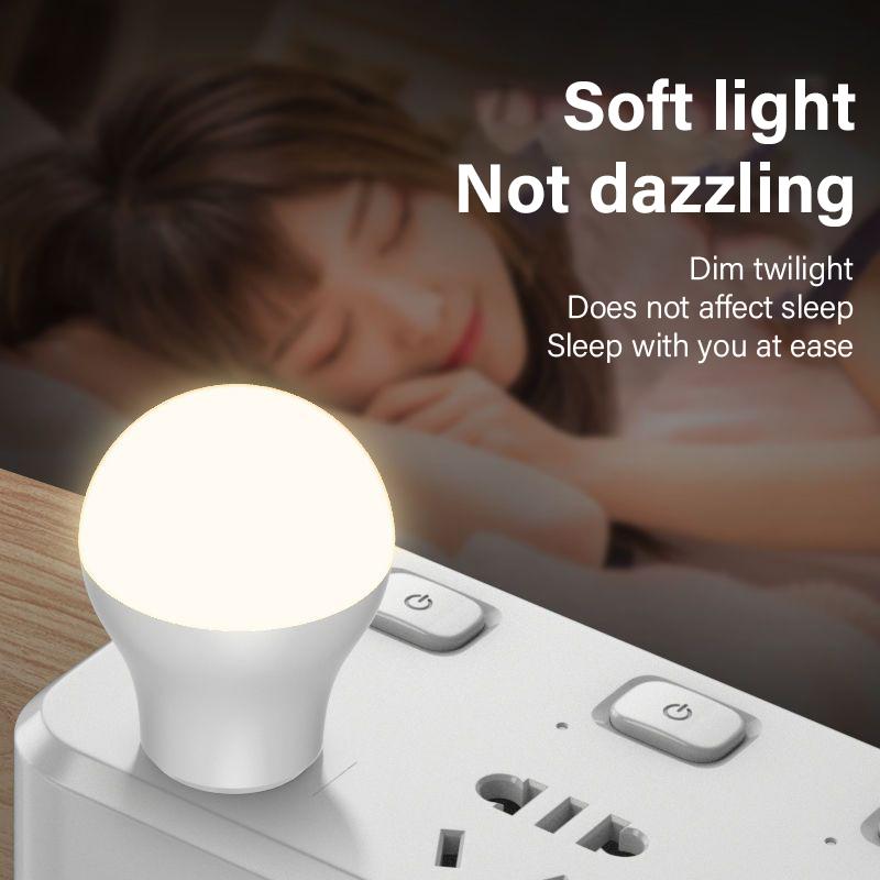 2pcs USB Plug Lamp Mini LED Night Light Book Light Computer Mobile Power Bank Charging Lamp 5V Eye Protection Reading Light