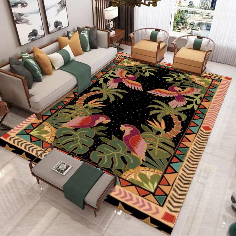 

Ретро Европейский Цветочный Птичий Дерево Искусство Ковер Гостиная Диван Украшение Ковер Прикроватный Диванный Ковер Кухня Кофейный Столик Коврик для Ног 40x60cm16x24in