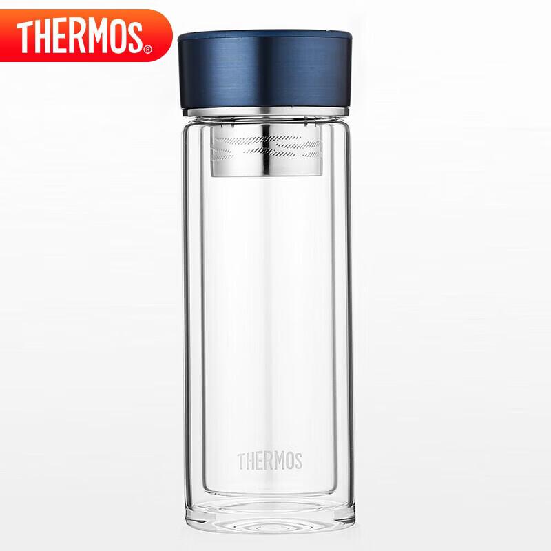 Thermos 400ML Double-Wall Glass Tea Infuser Mug