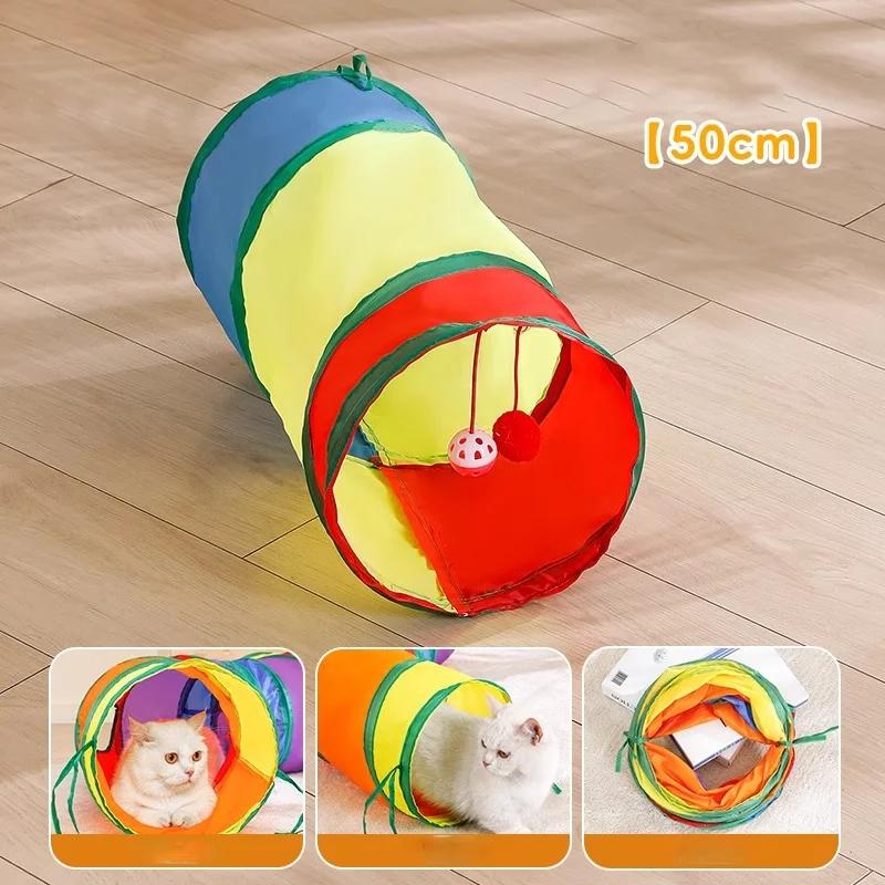 

Cat Tunnel Tube Foldable & Portable Interactive Cat Toy with Multi-Entrances Pet Supplies Ideal for Cat Self-Play Boredom Relief