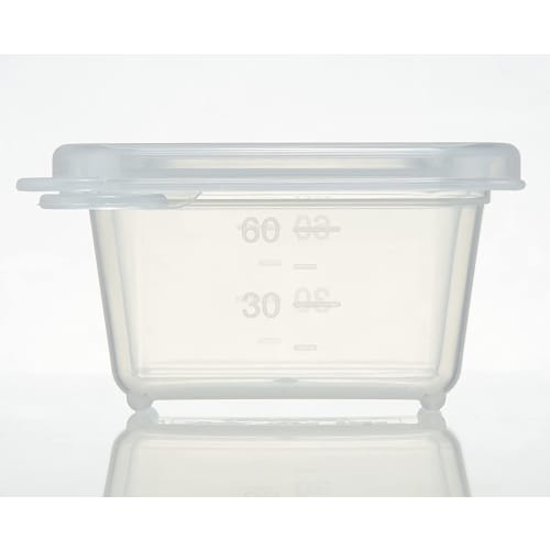 Skater Baby Food Storage Containers, Small Portions, Sealable Containers for Prepared Food, 60ml, with Ice Packs, 2-Pack, Microwaveable, CLMMS2-A