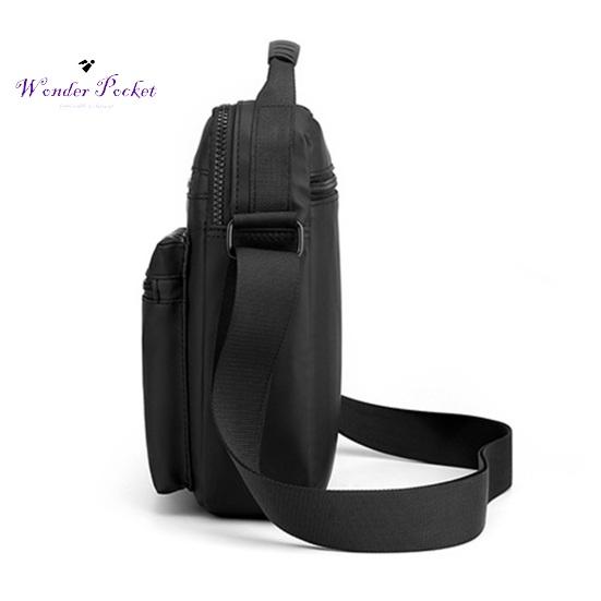 Shoulder Bag Waterproof Large Capacity Zipper Pockets Portable Handle Adjustable Straps Male Women