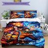 3pcs Duvet Cover Set (1*Duvet Cover + 2*Pillowcase, Without Core), Demon Slayer Print Bedding Set, Bedroom Decor, All‑Season, Gift