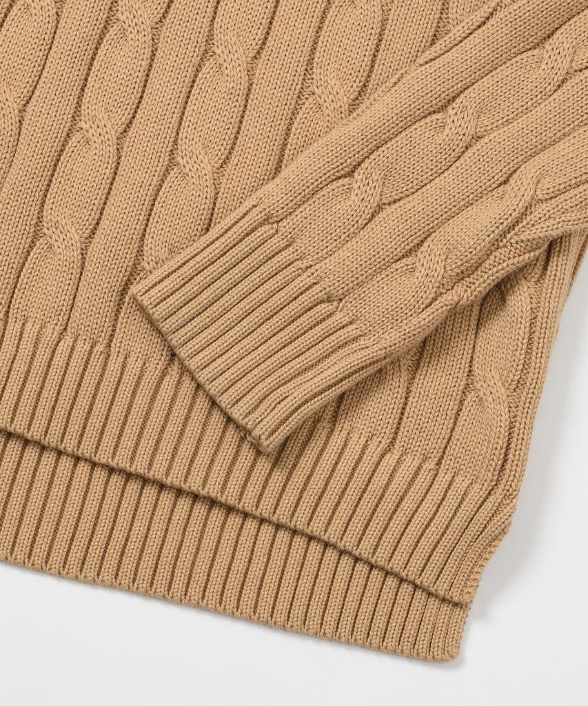 LEFTSEOUL Screw Collar Knit [Beige]