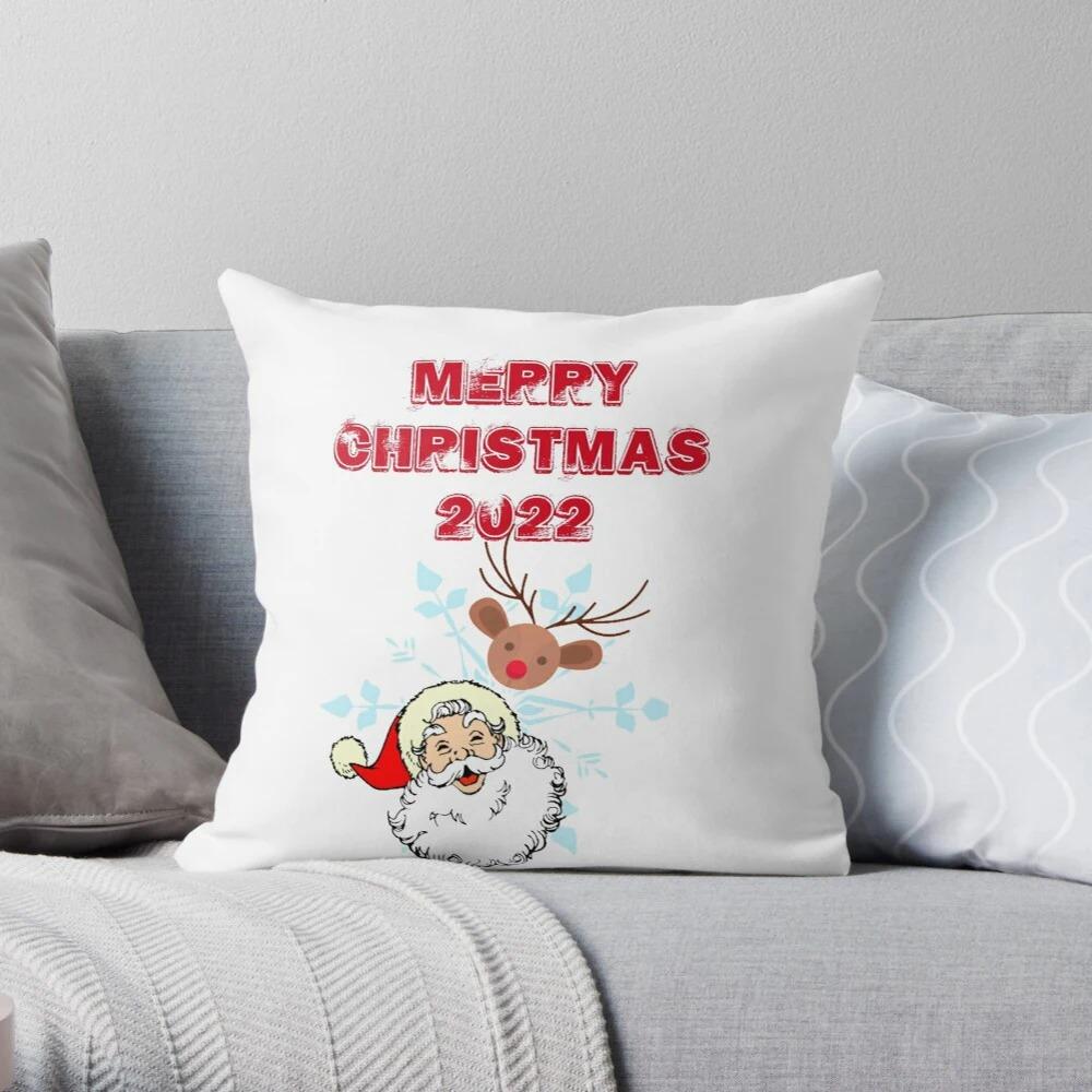 Merry Christmas Decoration Home Holiday Pillowcase Cushion Cover Autumn Modern Living Room Sofa Bed Pillowcase 60*60Cm