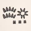 24 Pieces Sweet and Cool White Almond Nail European and American Fashion Cool and Elegant Girl Ins Wind Fake Nails
