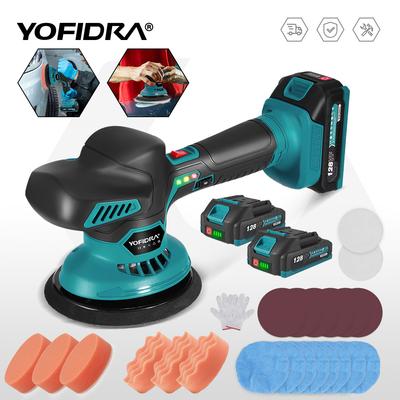 6 Gears Car Polisher 7000rpm Electric Polish Automobile  Polishing Sealing Glaze Machine Rotary Tool For 21V 18V Battery