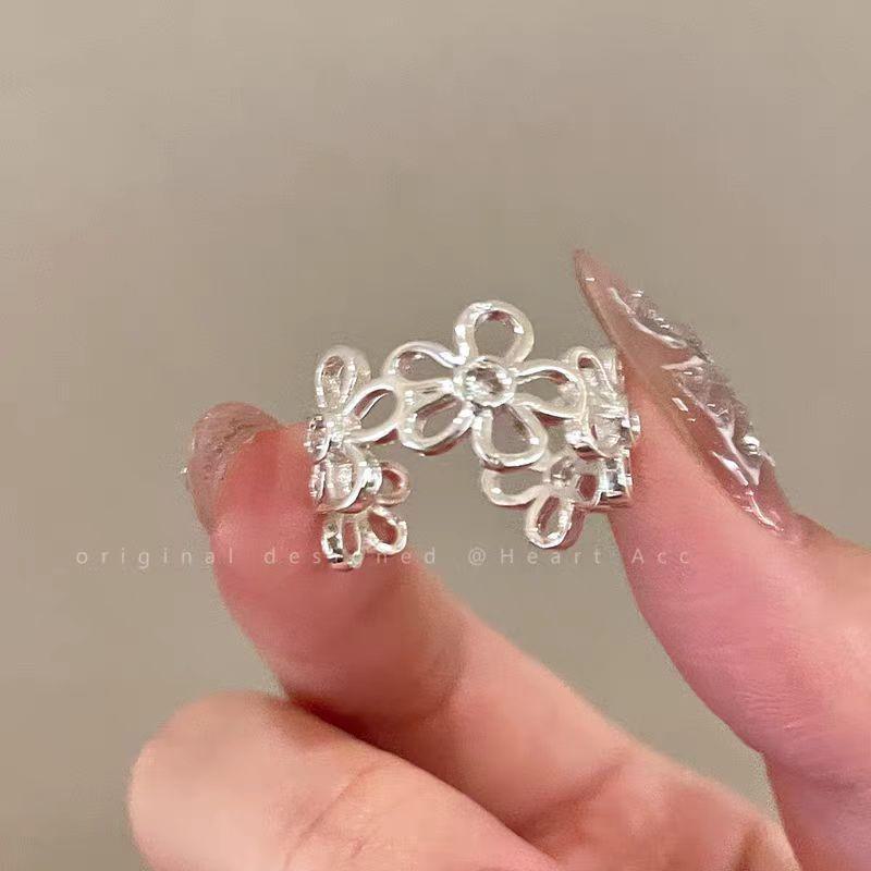 "2025 Trendy koreansk søt design Allsidig pekefingerring for daglig bruk"