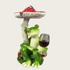 Mushroom Frog Resin Garden Ornament: Outdoor & Home Decoration