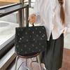 Vintage Corduroy Backpack Women's Bow Print Large Capacity Backpack