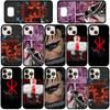 for iPhone 17 16 15 Xiaomi Poco F7 F8 X7 X6 F5 C85 C75 C71 M8 Redmi Note 14 13 12 11 Pro Max 14C 13C 15C A3 A4 Phone Case Anime Berserk Guts Cover