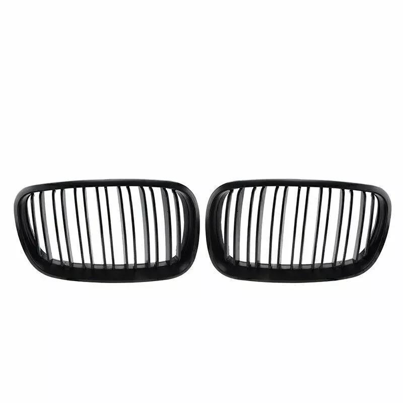 For BMW X5 E70 X6 E71 2007-2013 ABS Car Grille Front Kidney Grill Double Line Matte Black 51137157687 51137157688 51137185223