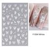 1PCS Black White Butterfly Laser Nail Stickers Nail Art Decoration Abstract Lines Bronzing Flowers Stickers For Nails