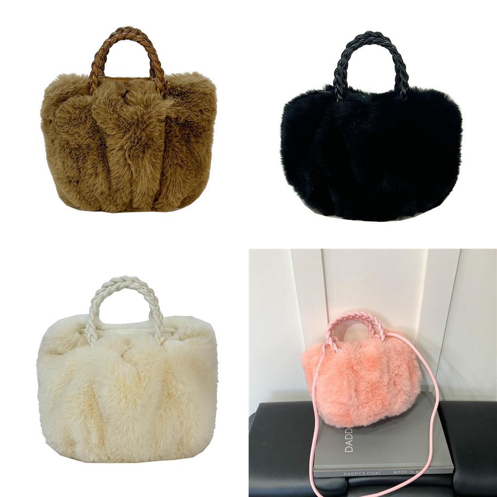 Cloudshaped Woolen Bag For Women With Magnetic Closure Small Crossbody For Street Style