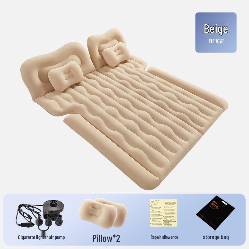Inflatable SUV Camping Air Mattress - Universal Outdoor Flocking Bed