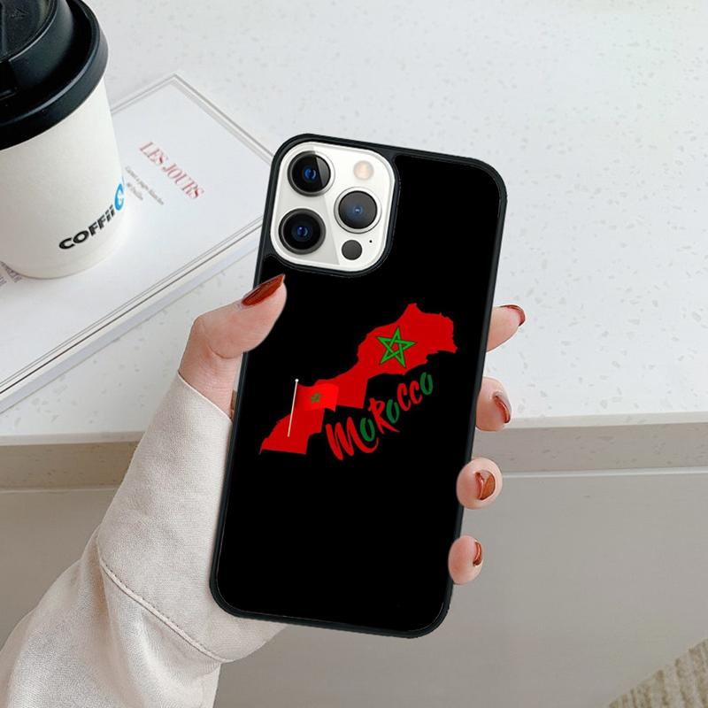 Maroc Morocco Flag Coat Of Arms Phone Case For iPhone 17 Air 16 Pro Max 15 14 Plus 12 13 Shell Cover Coque