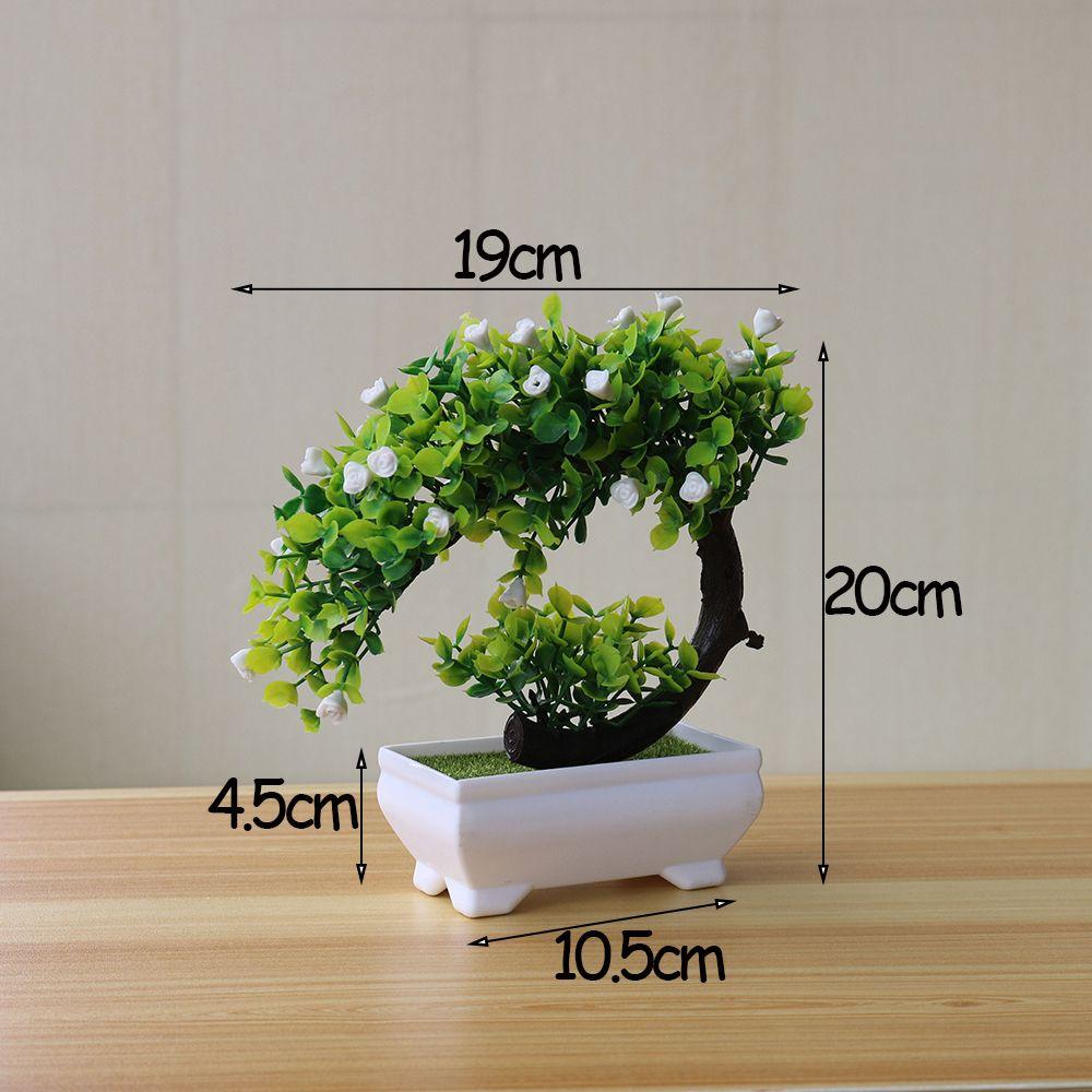 Colorful Welcoming Pine Home Decor Artificial Potted Simulation Bonsai Fake Plants Plastic Flowers