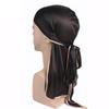 Breathable Unisex Satin Bandana Hat Silky Durag Do Doo Du Rag Long Tail Headwrap