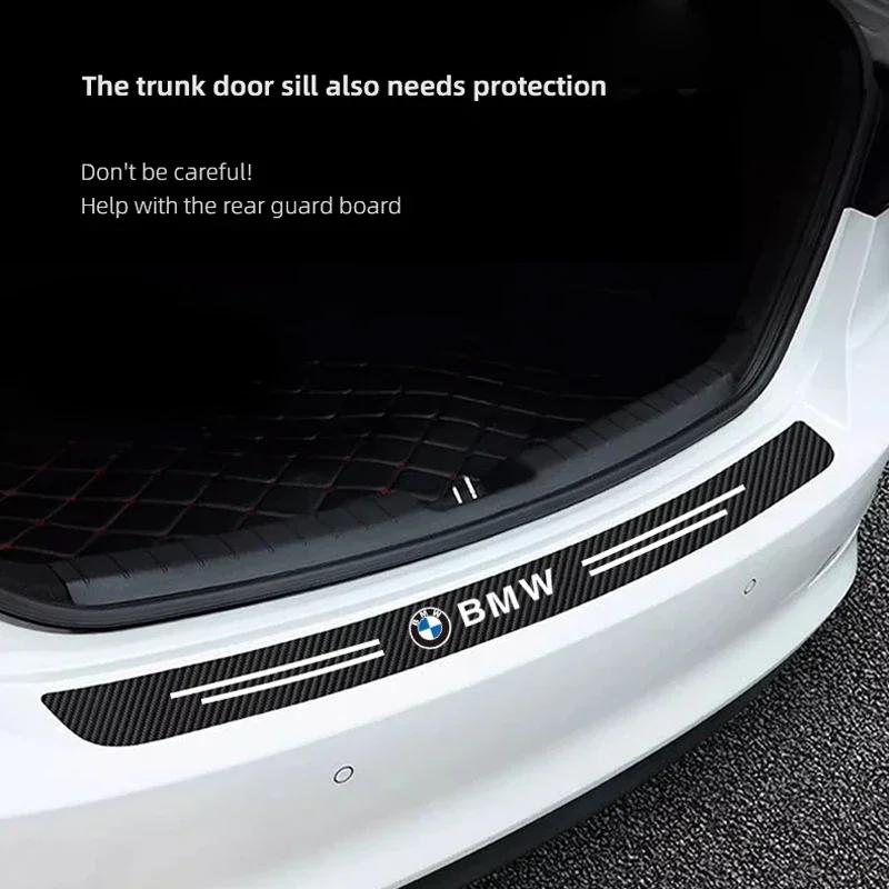 New Carbon Fiber Car Door Sill Protector Stickers For BMW M E46 E90 E60 F30 E39 F10 F20 E87 E36 F20 F30 1 2 3 5 7 Series X1