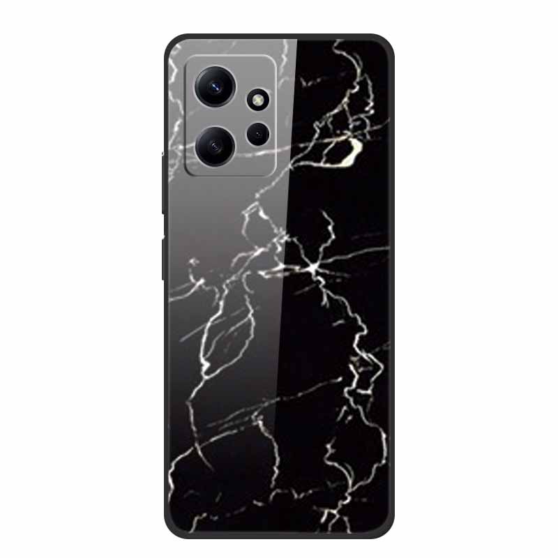 Marble For Redmi Note 12 4G Glass Case Tempered Back Cover Hard Cases For Xiaomi Redmi Note12 4G Protective Shell Colorful Capa