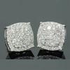 Geometria Quadrato Colore Per Uomini Donne Orecchini a Lobo Zirconia Micro-Pavé Hip Hop Lusso AAA Gioielli Delicati
