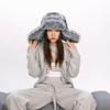 Thick Plush Bomber Hat Fluffy Earflap Hat Fashion Ushanka Hat  For Women Men