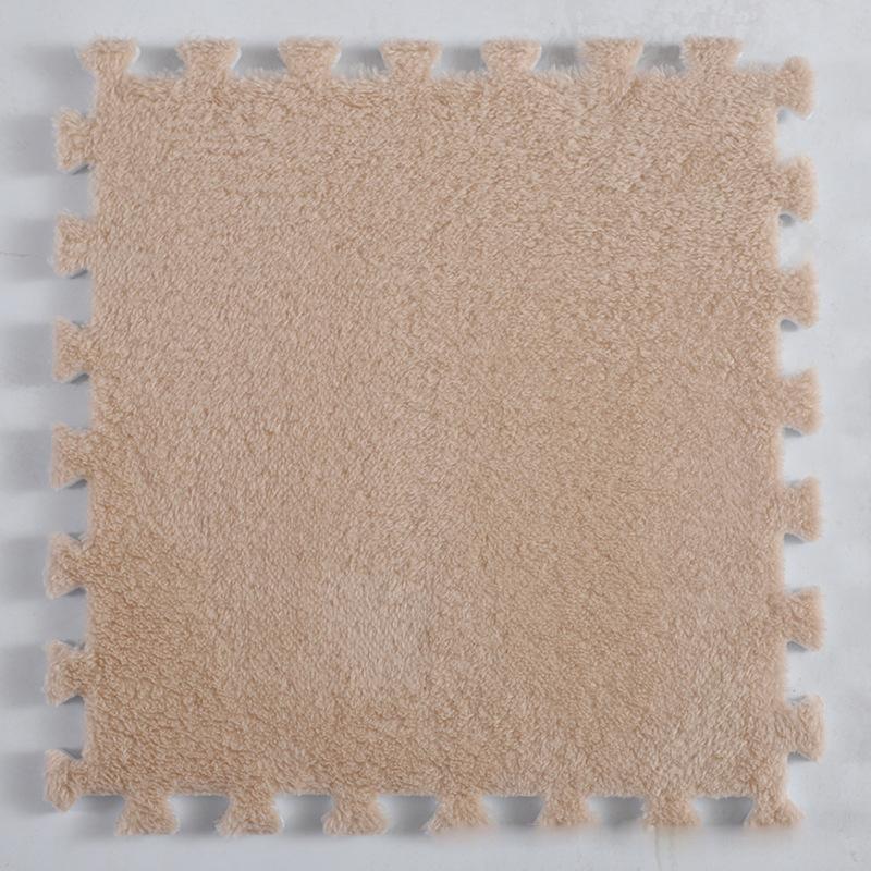 6Pcs 30*30CM Creative Plush Puzzle Foam Floor Mat Puzzle Carpet Warm Playmat Interlocking Exercise Tiles Fluffy Area Rugs