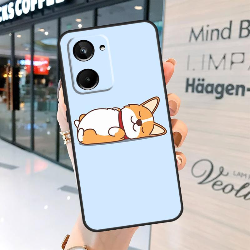 Cartoon Corgi Case For Realme 15 Pro 14 13 11 12 Pro Plus GT7 GT6 C55 C51 C53 C35 C33 C61 C65 C67 C71 C75