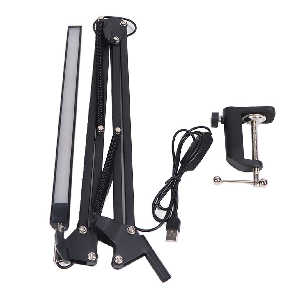 LED Swing Arm Lamp Adjustable Eye Caring Student Reading Desk Lamp with Clamp for Study Office